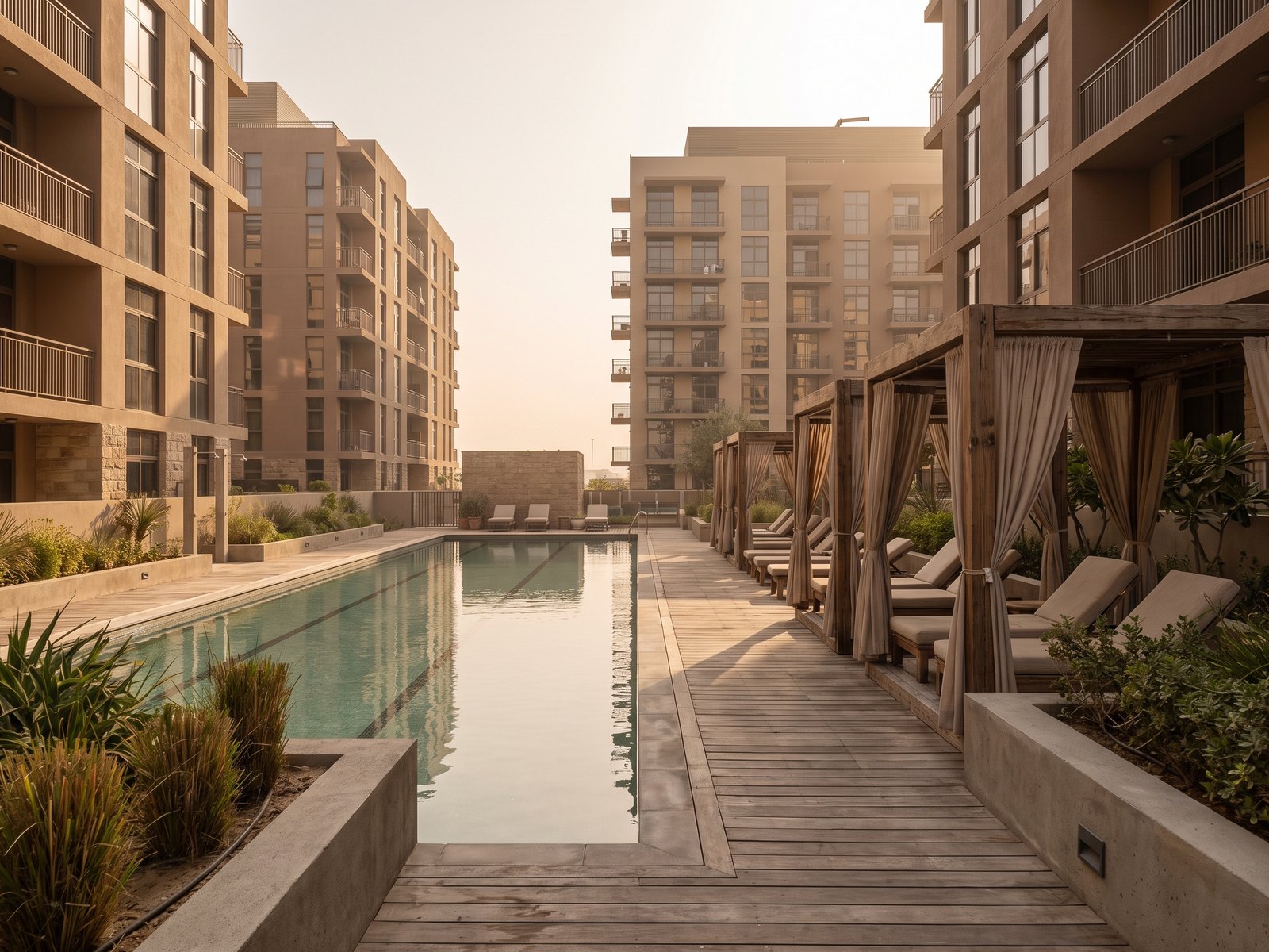 Impression of the setting of Belgravia Heights I: the podium pool deck